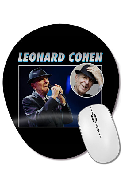 BASKI DÜNYASI Leonard Cohen Tribute Montage Mouse Pad oval cu suport pentru î...
