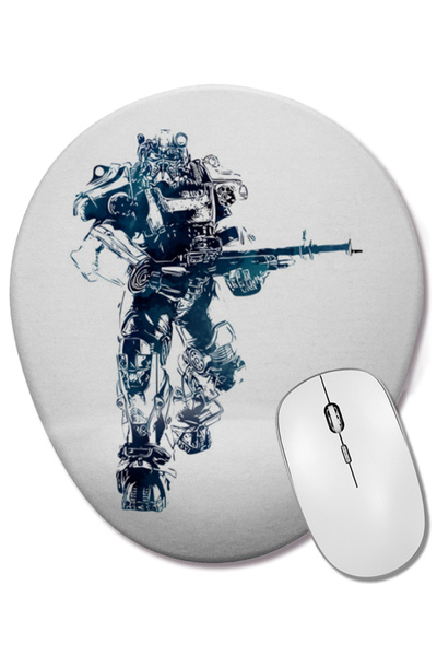BASKI DÜNYASI Mouse Pad oval cu mâneci lungi Power Armor cu suport pentru înc...