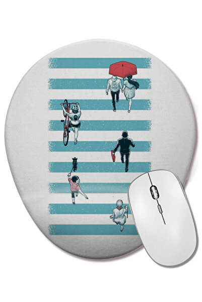 BASKI DÜNYASI Mouse Pad oval cu suport pentru încheietura mâinii