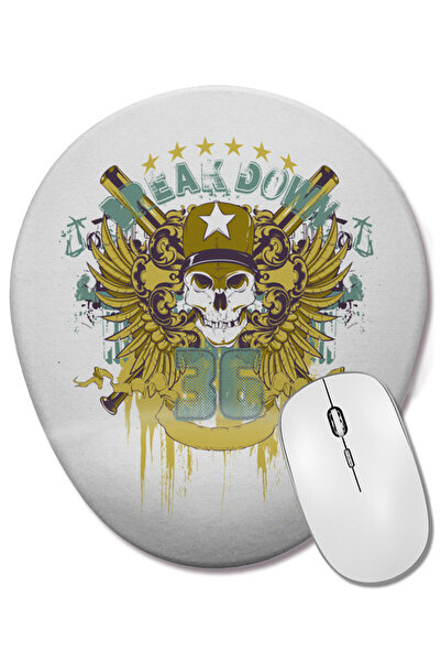 BASKI DÜNYASI Mouse Pad oval Break Down cu suport pentru încheietura mâinii