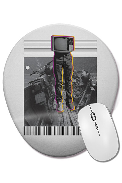 BASKI DÜNYASI Sem sintonia Mouse Pad oval cu suport pentru încheietura mâinii