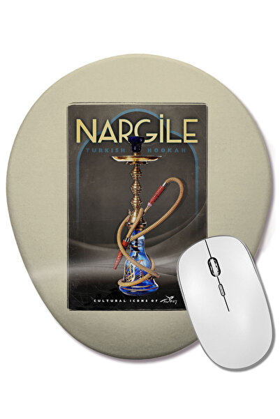 BASKI DÜNYASI Nargile Bilek Destekli Oval Mouse Pad
