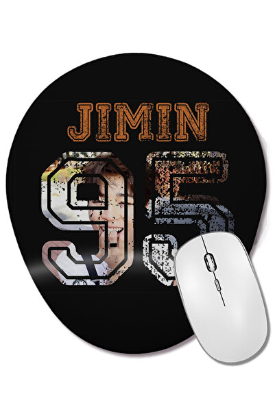BASKI DÜNYASI Mouse Pad oval Bts Jimin 02 cu suport pentru încheietura mâinii