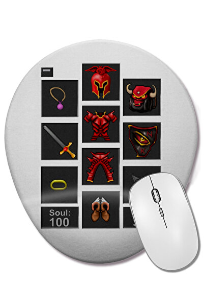 BASKI DÜNYASI Set Knight Tibia Set Knight Mouse Pad oval cu suport pentru înc...