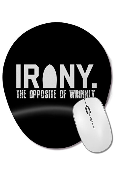 BASKI DÜNYASI IPA Lot Când Beau Bere Amuzant Joacă cu Cuvinte Distressed Mouse Pad Oval cu Suport pentru Încheietură