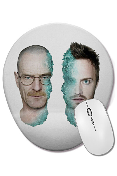 BASKI DÜNYASI Mouse Pad oval pentru chimie cu suport pentru încheietura mâinii