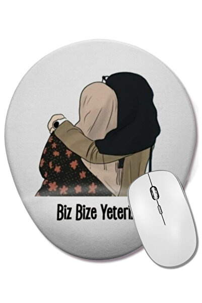 BASKI DÜNYASI Mouse Pad oval cu suport pentru încheietura mâinii, suficient p...