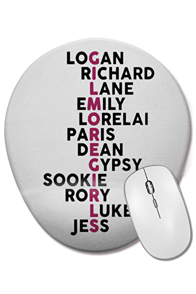 BASKI DÜNYASI Mouse Pad oval Gilmore Girls cu suport pentru încheietura mâinii