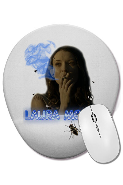 BASKI DÜNYASI Laura Moon Mouse Pad Oval cu Suport pentru Încheietura Mâinii