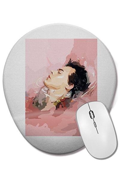 BASKI DÜNYASI Fine Line Harry Styles 07 Mouse Pad oval cu suport pentru înche...