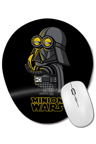 BASKI DÜNYASI Mouse Pad oval Minion Wars cu suport pentru încheietura mâinii