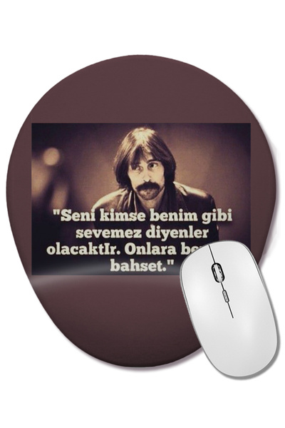 BASKI DÜNYASI Behzat Ç Nu există nimeni care să te poată iubi ca eu, deci nu este un obiect de conversație. Mouse pad oval cu suport pentru încheietura mâinii
