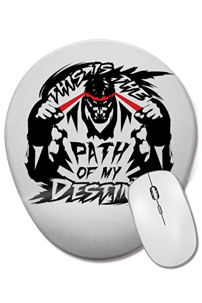 BASKI DÜNYASI Ryu Streetfighter овална подложка за мишка с опора за китката