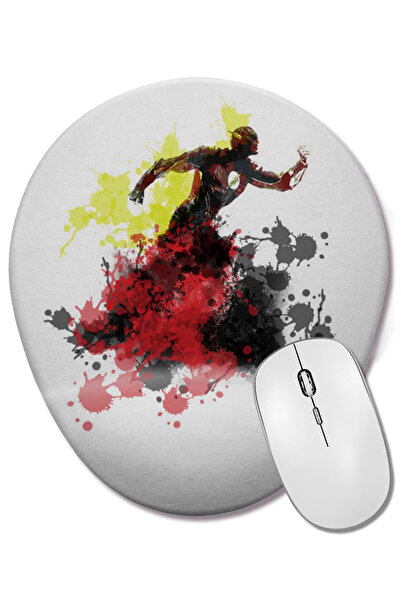 BASKI DÜNYASI Mouse Pad oval The Flash Grunge cu suport pentru încheietura mâ...