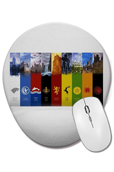 BASKI DÜNYASI Game Of Thrones 02 Οβάλ ποντίκι με υποστήριξη καρπού