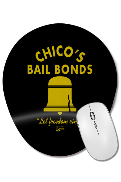 BASKI DÜNYASI Bad News Bears Chicos Bail Bonds Mouse Pad oval cu suport pentru încheietura mâinii