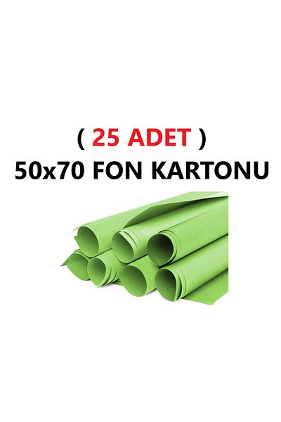 TİFOYS (25 Pieces) 50X70 cm Green Background Cardboard Roll Large Size for Kindergarten and School
