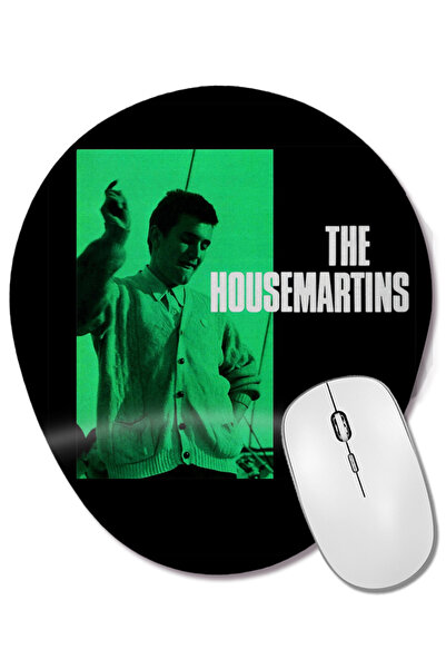 BASKI DÜNYASI لوحة ماوس بيضاوية من Housemartins مع دعم للمعصم