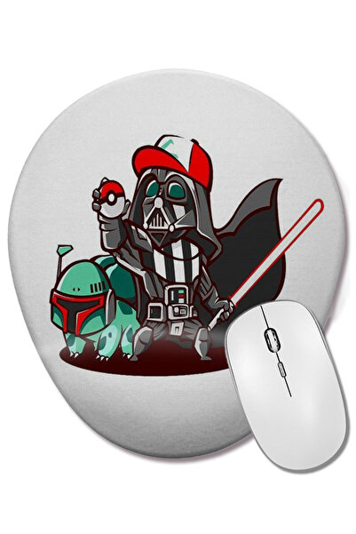 BASKI DÜNYASI Mouse Pad oval Darth Ash Vader cu suport pentru încheietura mâinii