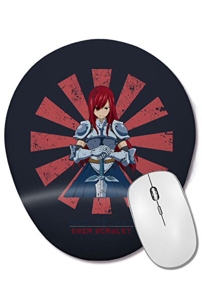 BASKI DÜNYASI Erza Scarlet Retro Japanese Fairy Tail Wrist Supported Oval Mou...