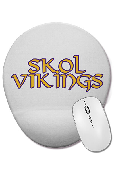 BASKI DÜNYASI Mouse Pad oval Vikings Skol cu suport pentru încheietura mâinii