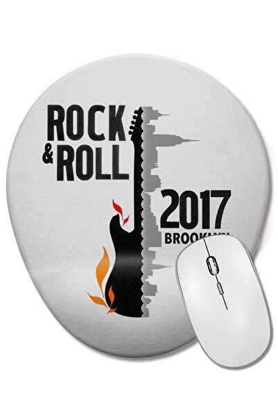 BASKI DÜNYASI Rock N Roll 2017 Mouse Pad oval cu suport pentru încheietura mâ...