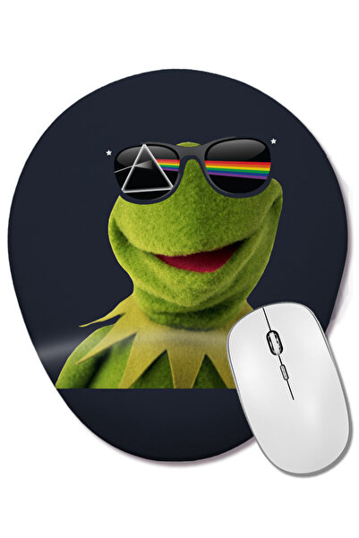 BASKI DÜNYASI Dark Side Of Kermit The Frog The Muppets Mouse Pad oval cu suport pentru încheietura mâinii
