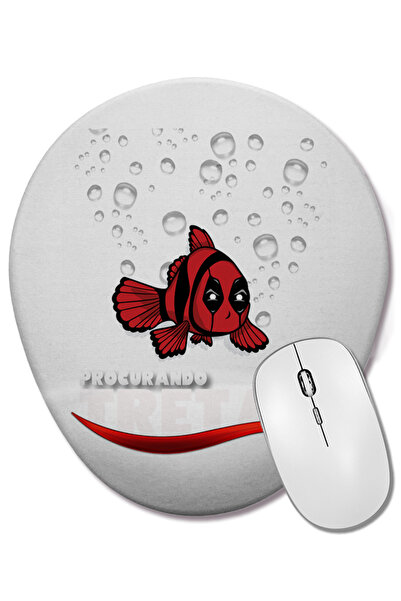 BASKI DÜNYASI Procurando Tretas Mouse Pad oval cu suport pentru încheietura m...