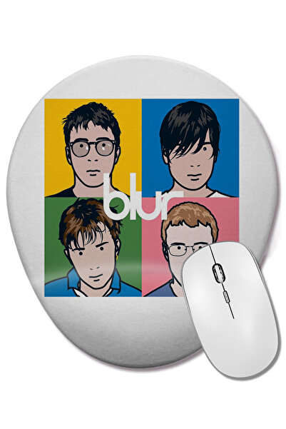 BASKI DÜNYASI Mouse Pad oval Blur cu suport pentru încheietura mâinii