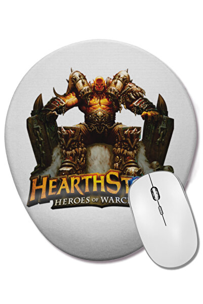 BASKI DÜNYASI Mouse Pad oval Hearth Stone cu suport pentru încheietura mâinii