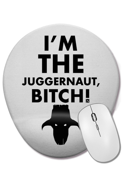 BASKI DÜNYASI Mouse Pad oval cu suport pentru încheietura mâinii In Orcs I Trust