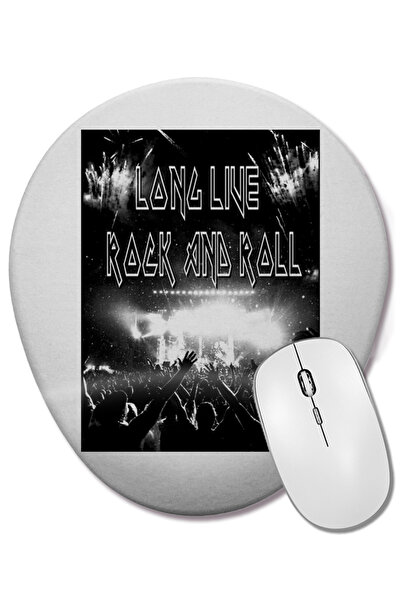BASKI DÜNYASI Long Live Rock And Roll Οβάλ ποντίκι με υποστήριξη καρπού