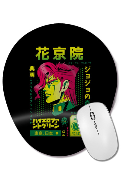 BASKI DÜNYASI Mouse Pad oval Kakyoin Tote cu suport pentru încheietura mâinii