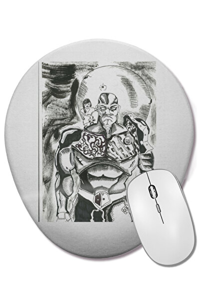 BASKI DÜNYASI Mouse Pad oval Guerreiro Warrior Dragon cu suport pentru închei...