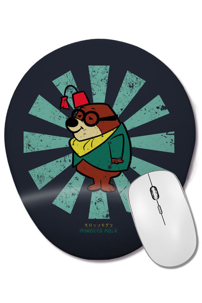 BASKI DÜNYASI Mouse Pad oval cu suport pentru încheietura mâinii Morocco Mole...
