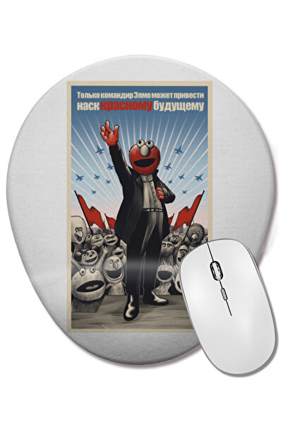 BASKI DÜNYASI Командир Елмо Билек Поддържана овална подложка за мишка