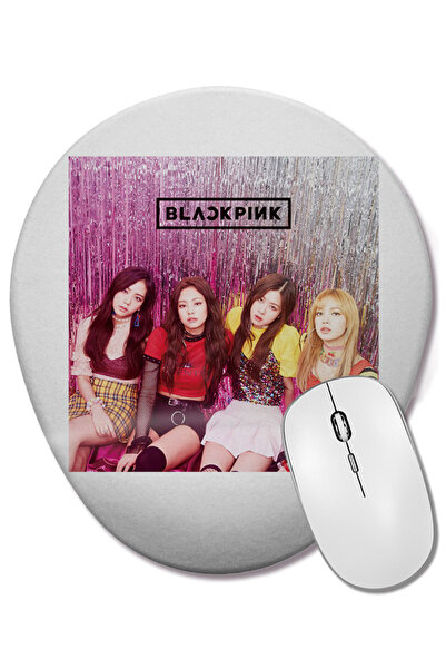 BASKI DÜNYASI Blackpink 007 Mouse Pad oval cu suport pentru încheietura mâinii