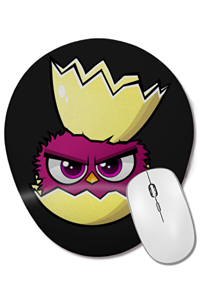 BASKI DÜNYASI Mouse Pad oval Cute Birds cu suport pentru încheietura mâinii