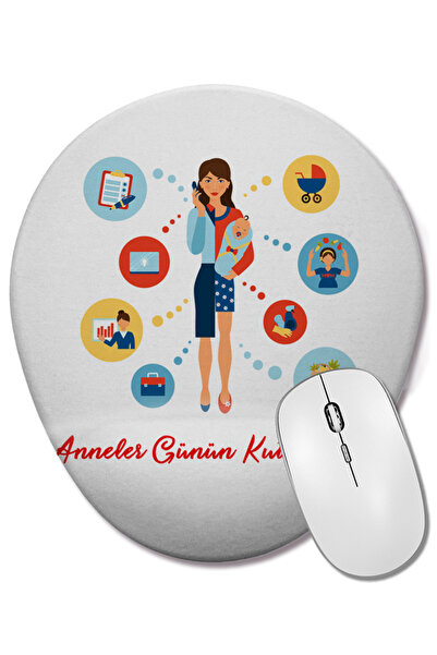 BASKI DÜNYASI Δώρο για την Ημέρα της Μητέρας 023 Οβάλ ποντίκι με υποστήριξη κ...