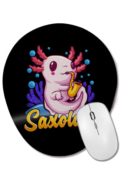 BASKI DÜNYASI Saxolotl Sax Axolotl Ходеща риба Саксофон Pun Bilek Destekli Ов...