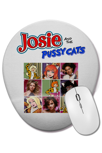 BASKI DÜNYASI Josie și The Pussycats Mouse Pad oval cu suport pentru încheiet...
