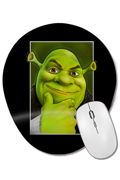 BASKI DÜNYASI Οβάλ ποντίκι με υποστήριξη καρπού Shrek Portrait