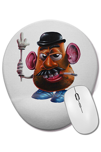 BASKI DÜNYASI Mouse Pad oval cu suport pentru încheietura mâinii Sr Cabeça De...