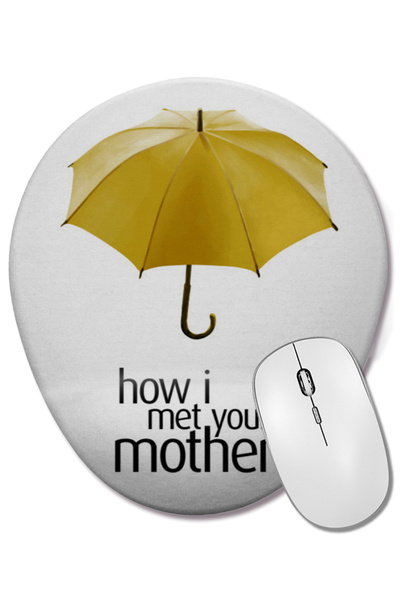 BASKI DÜNYASI Как се запознах с майка ти 010 Овална подложка за мишка с опора...