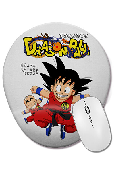BASKI DÜNYASI Mouse Pad oval Goku Dragon Ball cu suport pentru încheietura mâinii