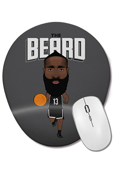 BASKI DÜNYASI Mouse Pad oval cu suport pentru încheietura mâinii James Harden...