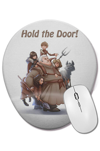 BASKI DÜNYASI Mouse Pad oval Hold My Door Hodor cu suport pentru încheietura mâinii