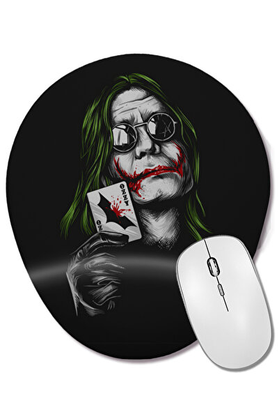 BASKI DÜNYASI Mouse Pad oval Ozzy Joker cu suport pentru încheietura mâinii
