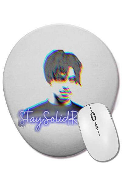 BASKI DÜNYASI Mouse Pad oval StaySolidRocky Art cu suport pentru încheietura ...