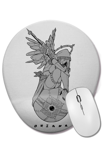 BASKI DÜNYASI Orianargo Οβάλ ποντίκι με οπίσθια υποστήριξη καρπού